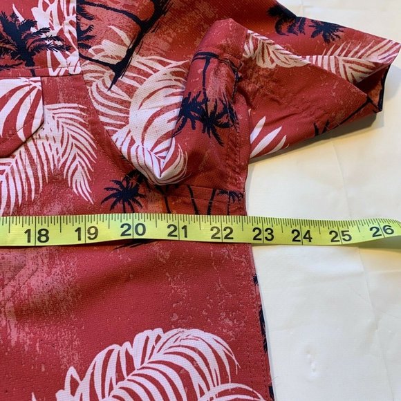 Chaps Button Down Shirt Mens Medium Tropical Short Sleeve Wicking Sun Protection - Picture 10 of 12